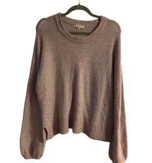 Madewell Crew Neck Long Sleeve Sweatshirt Brown - Size Large